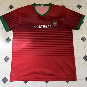 Portugal Soccer Jersey XXL Red Green Futbol Shirt National Team Style